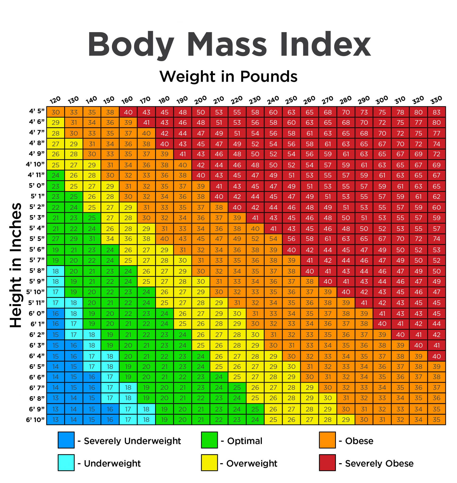 Normalny zakres wskaźnika masy ciała